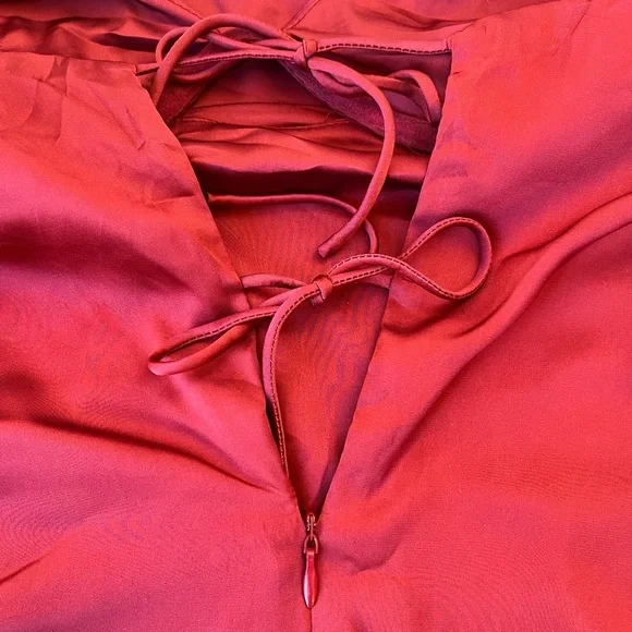 NWT Oh Polly Red Cowl Neck Underwire A-Line Mini Dress Size 4 - Picture 10 of 16